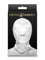 Fetish & Fashion Zippered Mouth Hood: Kopfmaske, weiß