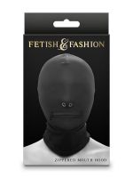 Fetish & Fashion Zippered Mouth Hood: Kopfmaske, schwarz