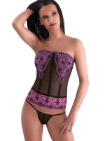 Eros Veneziani Alina: Bustier und String, lila/schwarz